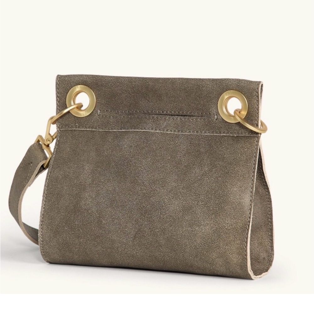 Hammit "Tony" Small Pewter Crossbody - gold brushed accents - Picture 5 of 10